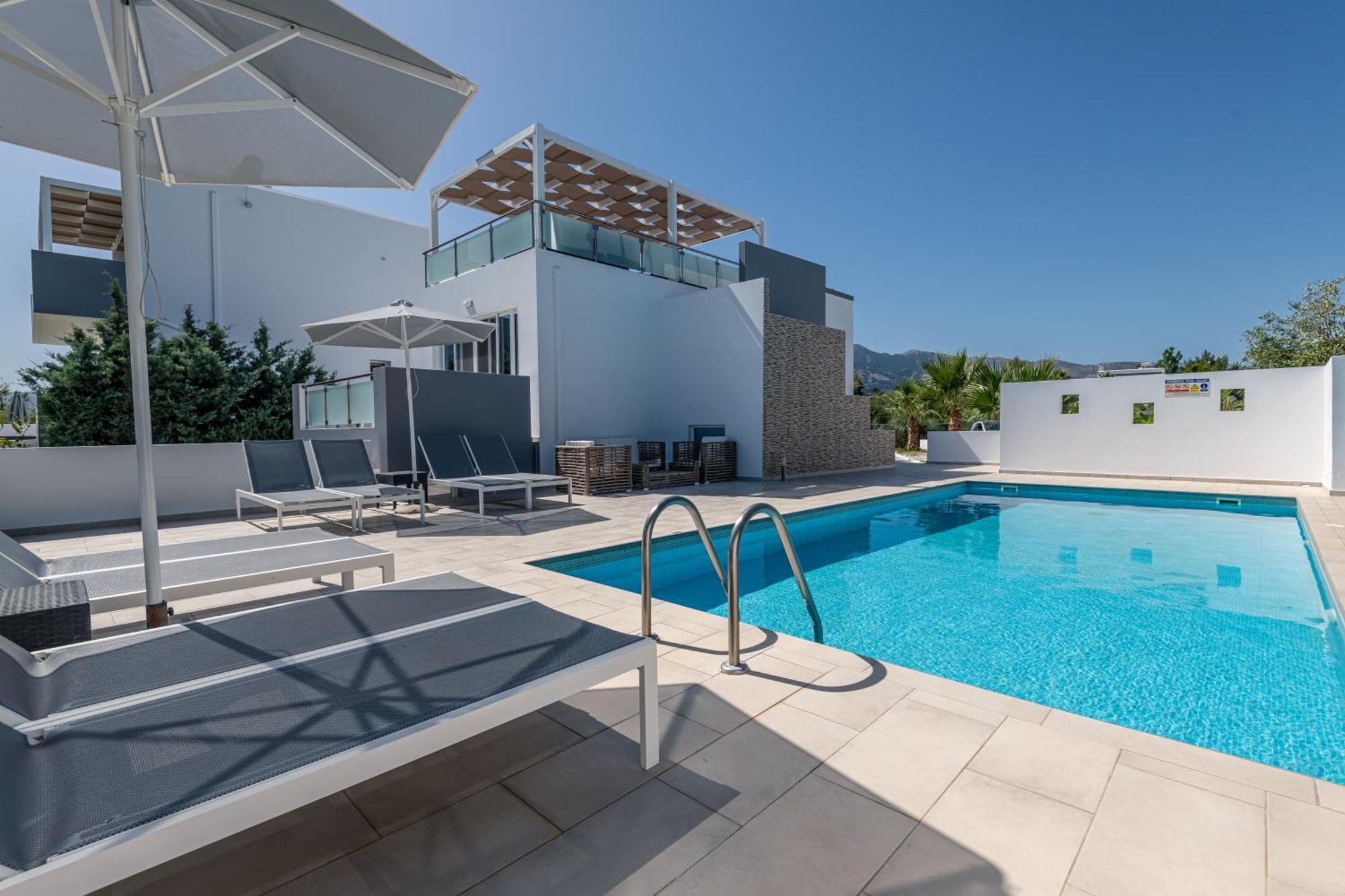 Asteria Pearl Villa 2 With Rooftop Jacuzzi Tigkaki (Kos) Exterior foto