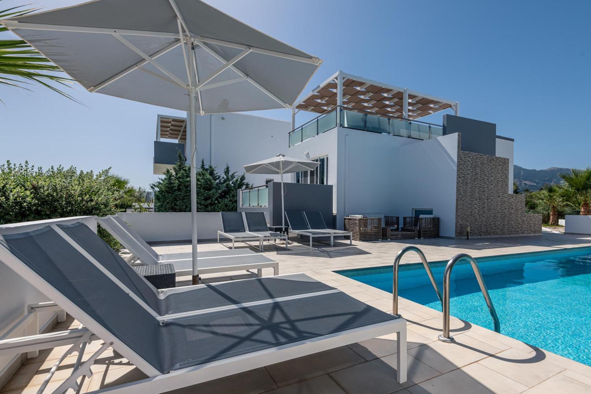 Asteria Pearl Villa 2 With Rooftop Jacuzzi Tigkaki (Kos) Exterior foto